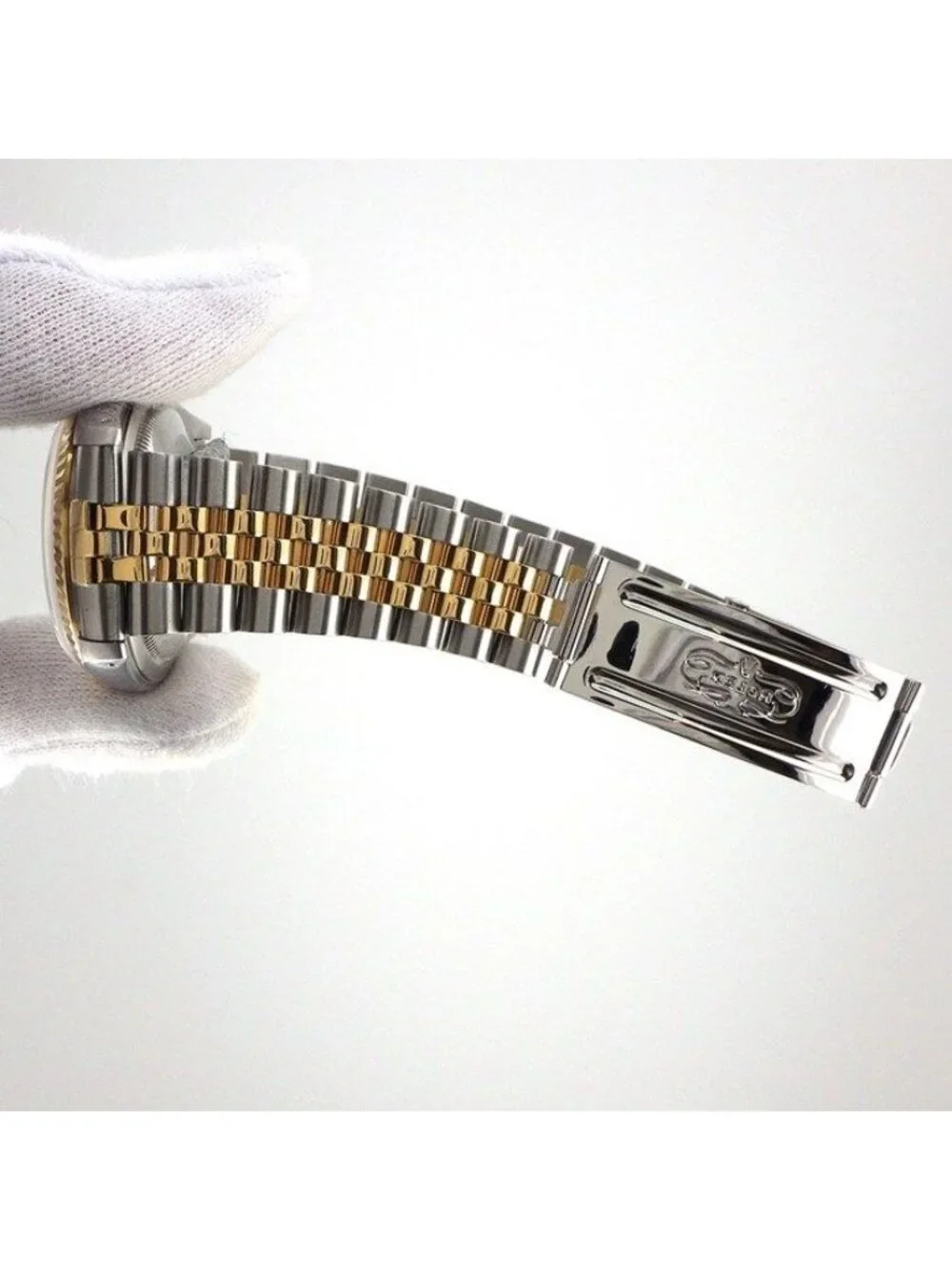 Rolex Watch Datejust White Dial Date 18k Yellow Gold SS Automatic
